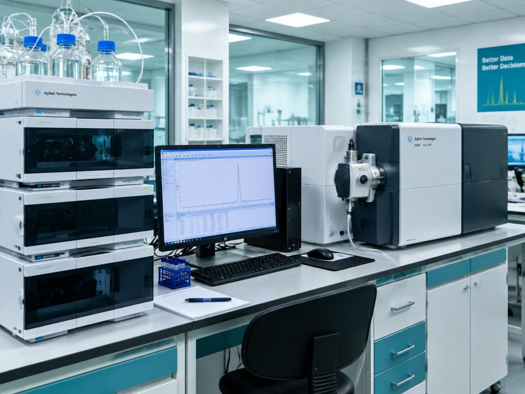 Illustrative HPLC and MS quality control lab