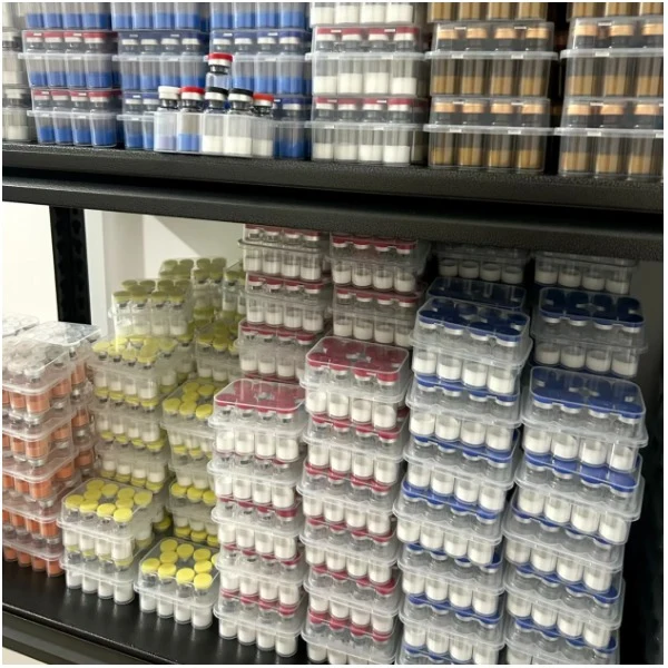 Real RedcoBio vials with lyophilized cakes and crimped caps