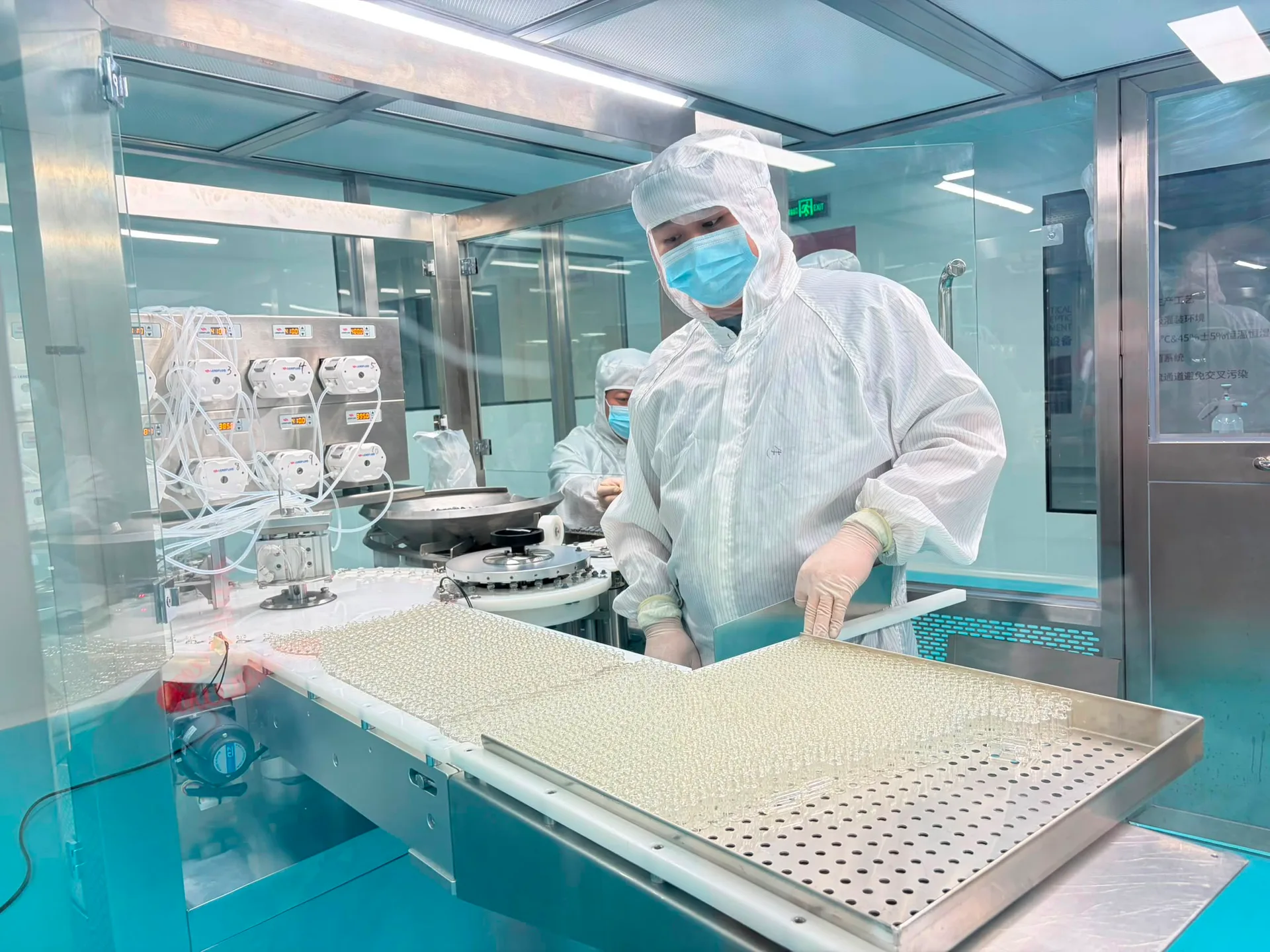 Sterile vial filling line